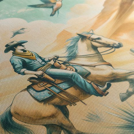 OBRAZ KOVBOJ V POUŠTNÍ KRAJINĚ - DĚTSKÉ OBRAZY - OBRAZY