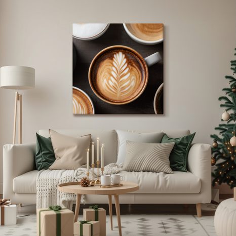 OBRAZ ŠÁLKY KÁVY V DETAILU - OBRAZY JÍDLA A NÁPOJE - OBRAZY