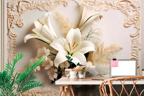TAPETE KÖNIGLICHE LILIE - LILIEN-TAPETEN - TAPETEN