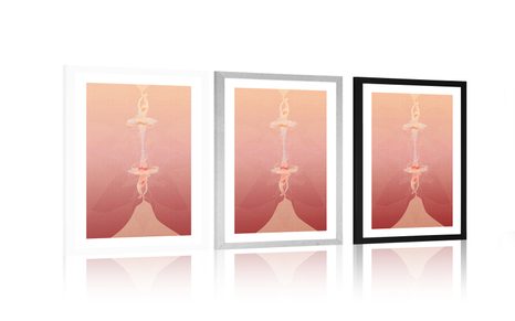 PLAKÁT S PASPARTOU TANEC BALETKY - MOTIVY Z NAŠÍ DÍLNY - PLAKÁTY