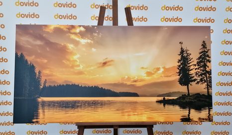 WANDBILD SPIEGELUNG IM BERGSEE - BILDER VON NATUR UND LANDSCHAFT - BILDER