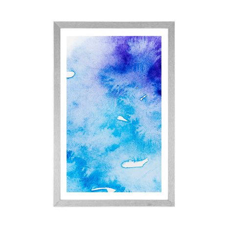 POSTER – ARTE ASTRATTA BLU-VIOLA - ASTRATTO E MODELLATO - POSTER