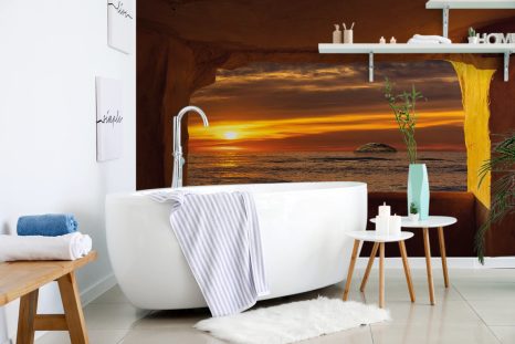 FOTOTAPETA VÝHLED NA ZÁPAD SLUNCE - TAPETY PŘÍRODA - TAPETY