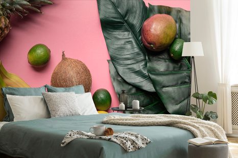 FOTOTAPETA SMĚS TROPICKÉHO OVOCE - TAPETY JÍDLA A NÁPOJE - TAPETY