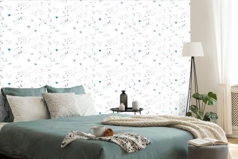 TAPETE HERZEN VOLLER LIEBE - KINDERTAPETEN - TAPETEN