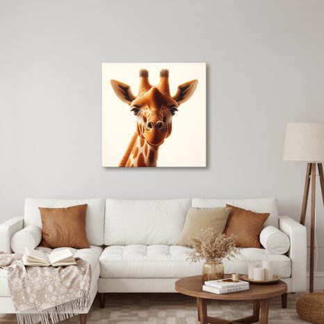 WANDBILD DETAILREICHER BLICK DER GIRAFFE - WANDBILDER ZEBRAS UND GIRAFFEN - BILDER