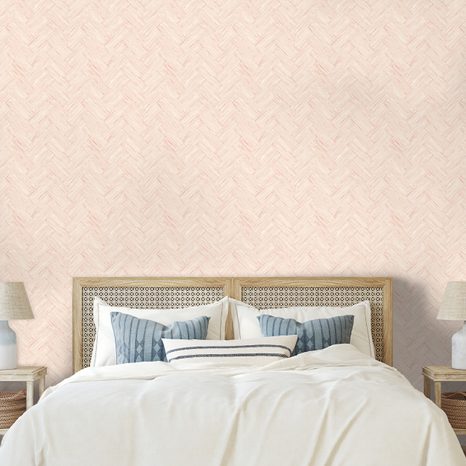 TAPETA ELEGANTNÍ BÉŽOVÁ TEXTURA KOŠÍKOVÉ VAZBY - VZOROVANÉ TAPETY - TAPETY