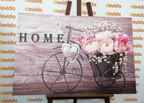 SLIKA ČUDOVITE ROŽE V VINTAGE VAZI Z NAPISOM - SLIKE Z NAPISI IN CITATI - SLIKE