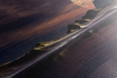 WANDBILD FUTURISTISCHER PLANET - BILDER VON UNIVERSUM UND STERNEN - BILDER