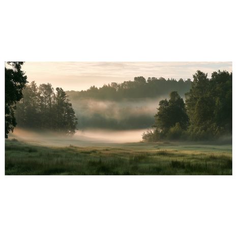 CANVASTAVLA MORGONDIS MELLAN TRÄDEN - TAVLOR MED FÄLT OCH ÄNGAR - TAVLOR