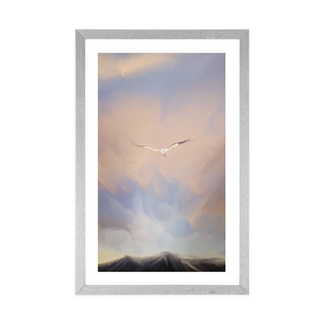 POSTER MIT PASSEPARTOUT FLUG ÜBER DEN BERGEN - MOTIVE AUS UNSERER WERKSTATT - POSTER