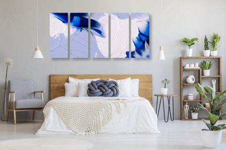 5-DIELNY OBRAZ UMELECKÁ MAĽBA TROCH FARIEB - OBRAZY - 🔥 TOTÁLNY VÝPREDAJ