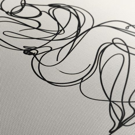 WANDBILD MINIMALISTISCHE ZEICHNUNG EINER FIGUR - BILDER MIT LIEBESMOTIVEN - BILDER