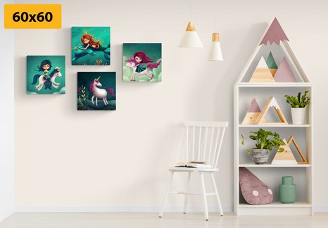 SET DI QUADRI – CREATURE FIABESCHE - COLLEZIONI DI QUADRI - STAMPE E QUADRI