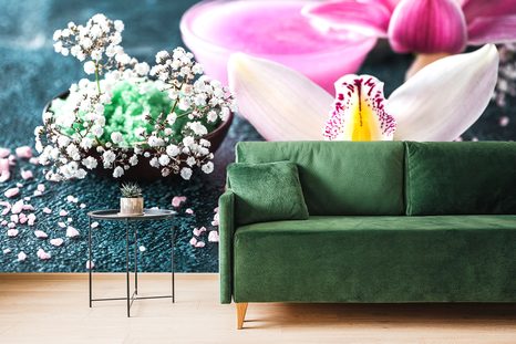 SELBSTKLEBENDE FOTOTAPETE SCHÖNE DETAILLIERTE ORCHIDEE - SELBSTKLEBENDE TAPETEN - TAPETEN