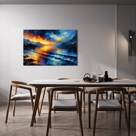 OBRAZ ZÁPAD SLUNCE NAD HORAMI - OBRAZY VÝCHOD A ZÁPAD SLUNCE - OBRAZY