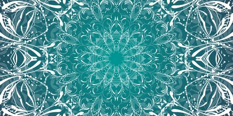 OBRAZ MODROBÍLÁ ROZETA - OBRAZY FENG SHUI - OBRAZY