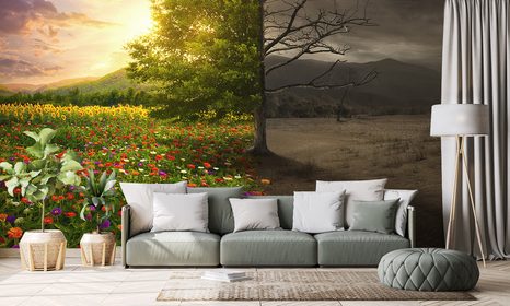 TAPETA DVĚ PODOBY STROMU - TAPETY PŘÍRODA - TAPETY