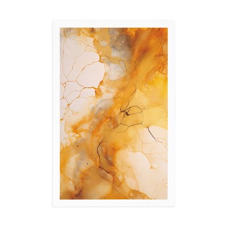 PLAKAT ŽUTI MRAMOR - MRAMORNA APSTRAKCIJA - PLAKATI