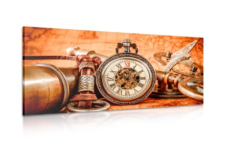 WANDBILD UHR AUS DER VERGANGENHEIT - VINTAGE- UND RETRO-BILDER - BILDER