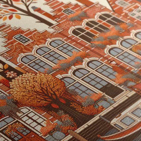 OBRAZ KANÁL VE MĚSTĚ BĚHEM ZLATÉHO PODZIMU - PICTURES OF CITIES - PICTURES