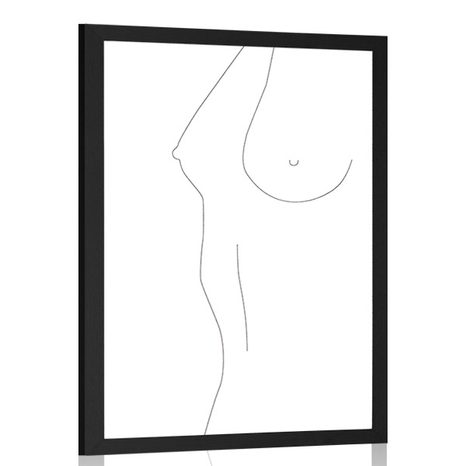 POSTER MINIMALIST STYLE OF A FEMALE BODY