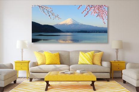 SLIKA POGLED Z JEZERA NA FUJI - SLIKE NARAVE IN POKRAJINE - SLIKE