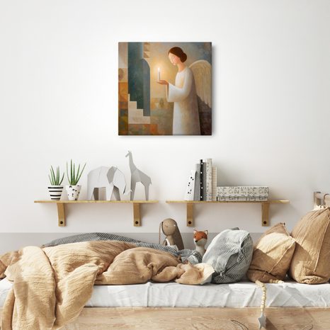 VÁNOČNÍ OBRAZ KOUZLELNÉ ANDĚLSKÉ SVĚTLO - VÁNOČNÍ A ZIMNÍ OBRAZY - OBRAZY