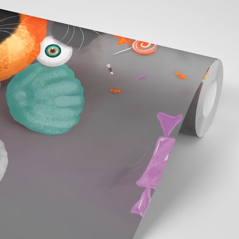 TAPETA HALLOWEENSKÉ SLADKOSTI - DĚTSKÉ TAPETY - TAPETY