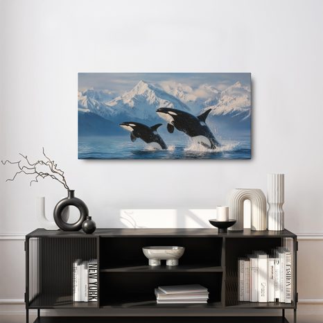 OBRAZ KOSATKY V LEDOVÉ KRAJINĚ - OBRAZY MOŘŠTÍ ŽIVOČICHOVÉ - OBRAZY