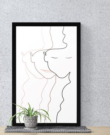 PLAKÁT OBRYSY ŽENSKÉ TVÁŘE - MOTIVY Z NAŠÍ DÍLNY - PLAKÁTY