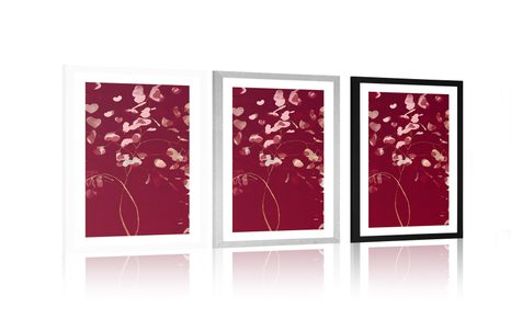 POSTER MIT PASSEPARTOUT ZWEIG DER LIEBE - MOTIVE AUS UNSERER WERKSTATT - POSTER