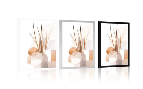 POSTER ABSTRAKTES STILLLEBEN - VASEN - POSTER