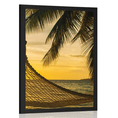 POSTER HAMMOCK ON THE BEACH - NATURE - POSTERS