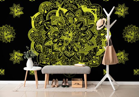 CARTA DA PARATI – MANDALA GIALLO - CARTA DA PARATI FENG SHUI - CARTA DA PARATI