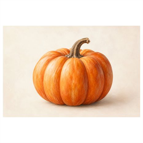 QUADRO SU TELA – ZUCCA ARANCIONE IN DETTAGLIO - QUADRI HALLOWEEN E HORROR - STAMPE E QUADRI