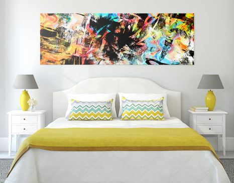 OBRAZ JEDINEČNÉ GRAFFITI UMENIE - ABSTRAKTNÉ OBRAZY - OBRAZY