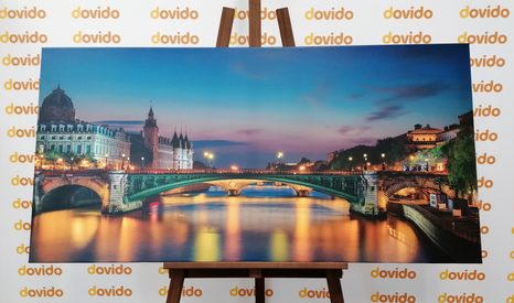 SLIKA OSVETLJENA PANORAMA PARIZA - SLIKE MESTA - SLIKE