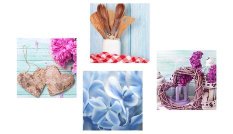 SET OBRAZŮ KLIDNÉ ZÁTIŠÍ S VAŘEČKAMI - SESTAVY OBRAZŮ - OBRAZY