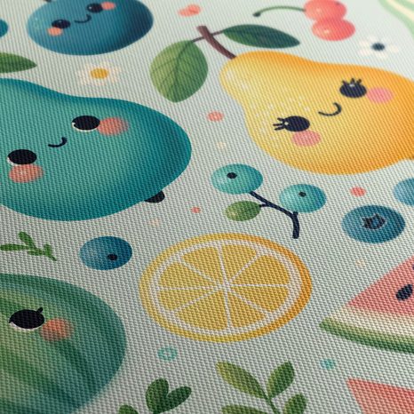 WANDBILD SAFTIGE FRÜCHTE MIT LÄCHELN - BILDER FÜR KINDER - BILDER