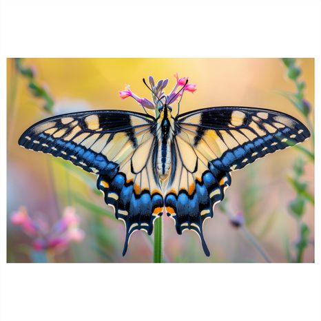 OBRAZ MOTÝL NA LETNÍM KVĚTU - OBRAZY MOTÝLI - OBRAZY