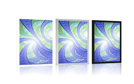 PLAKAT FRAKTALNA ABSTRAKCIJA - ABSTRAKTNI IN VZORČASTI - PLAKATI