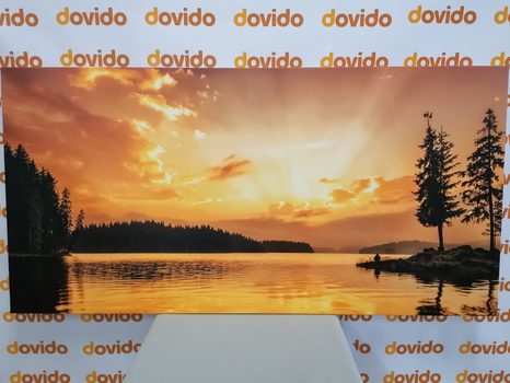 WANDBILD SPIEGELUNG IM BERGSEE - BILDER VON NATUR UND LANDSCHAFT - BILDER