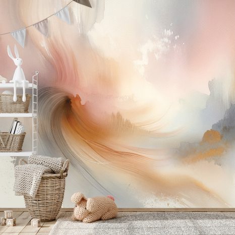 FOTOTAPETA PASTELOVÉ ABSTRAKTNÍ AKVARELOVÉ TAHY - ABSTRAKTNÍ TAPETY - TAPETY