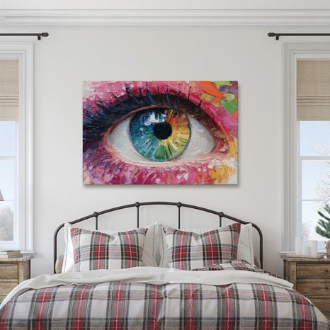 WANDBILD REGENBOGENAUGE ABSTRAKTION - ABSTRAKTE BILDER - BILDER