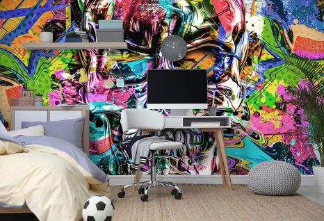 ÖNTAPADÓ TAPÉTA SZÍNES MŰVÉSZETI KOPONYA - ÖNTAPADÓ TAPÉTÁK - TAPÉTÁK