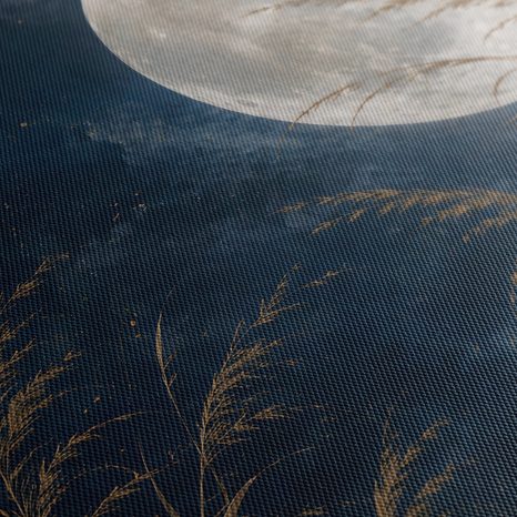 TABLEAU SUR TOILE – NUIT AU CLAIR DE LUNE DANS LES ROSEAUX DORÉS - TABLEAUX MOIS - TABLEAUX