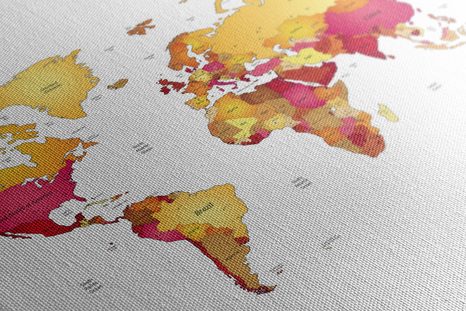 WANDBILD AUF KORK WELTKARTE IN FARBEN - WANDBILDER AUF KORK - BILDER