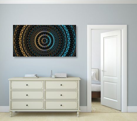 OBRAZ MANDALA SE VZOREM SLUNCE - OBRAZY FENG SHUI - OBRAZY