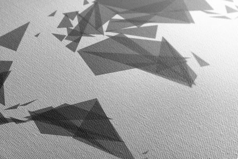 OBRAZ GEOMETRICKÁ MAPA SVETA V ČIERNOBIELOM PREVEDENÍ - OBRAZY MAPY - OBRAZY